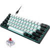 Snpurdiri 60% Wired Mechanical Gaming Keyboard, Ice Blue LED Backlit