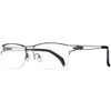 FONEX Pure Titanium Glasses Frame Men Semi Rimless Square Eyeglasses