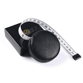 Tape Measure for Body Fabric 3 m / 120 Inch Tape Measure Tape Measure Tape Measure Automatic Retractable Body Body Circumference Sewing Tailor Sewing Accessories PU Leather (Black)