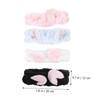 IWOWHERO 4pcs Makeup Headband with Animal Ears Soft and Skin