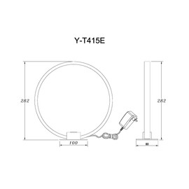 SPARKSOR Modern Circle Shape LED Table Lamp,Dimmable Touch desklight,12W 3000K Warm Light, Desk Lamp for Bedroom Living Room, Chrome