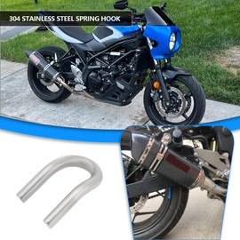 LT Easiyl Pack of 8 Spring Hook Tabs Made of 304 Stainless Steel, Compatible with Motorcycle Exhaust Mufflers, U-Hooks, Replacement Welding Hooks, Loop Tabs (2.2 x 1.3 cm)