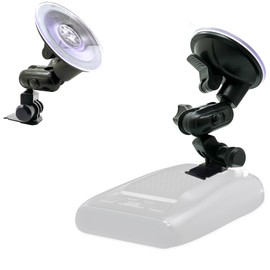 LycoGear Ehnanced Dual Ball Joint Adjust Suction Cup Bracket Compatible forfor Escort MAX MAX2 2 or version 1 Max360 Radar Detector w/Slide in Metal Plate Connection (Not compatible with other Models)