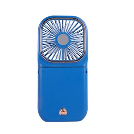 Foldable Necklace Fan Three Levels Adjustable USB Rechargeable Handheld Mini Hanging Neck Fan for Hiking Picnics Blue