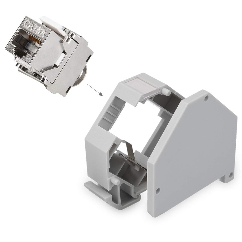 kwmobile Keystone Module and DIN Rail Adapter Set - Fits