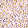 Auvoua 300Pcs Letter Beads R 4X7mm Gold Alphabet Beads Acrylic