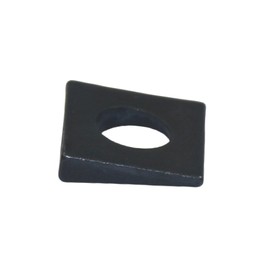 10 PCS 3/8 Beveled Square Washers in Plain Carbon Steel Oxidized,3/8(ID) x7/8x7/8 Inch for Channel Steel Wedge Shaped Washers for Shim Leveling,2 to 5.5 mm Thick,Black,LXLVOUEG