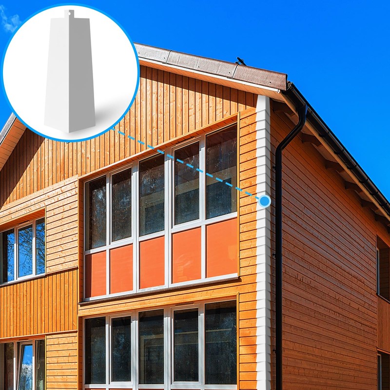 RMERVE 8 Pcs Aluminum Siding Corners 8 Inch Outside White