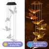 ZVO Butterfly Solar Wind Chime Garden - Set of 4