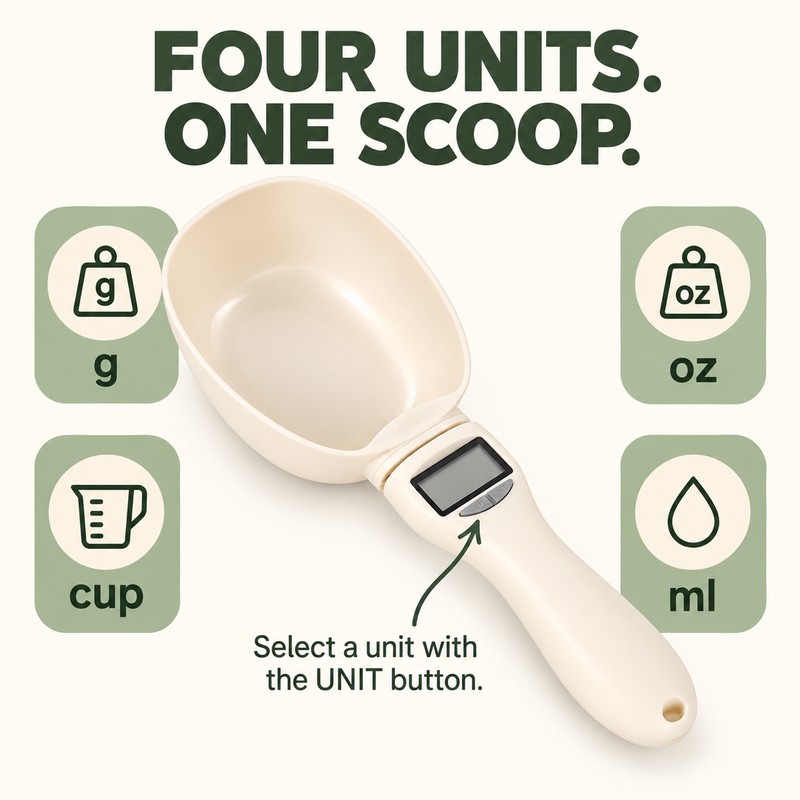 Digital Food Measuring Spoon Scale with LED Display 28.2 oz