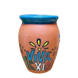 Set of 4 Viva Mexico Cantarito Cup - Clay Cantarito Cup - Guelaguetza Designs