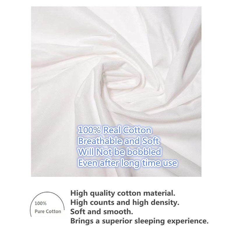 INJOY HOME DECOR 100% Pure Cotton Fully Fitted Sheet Double