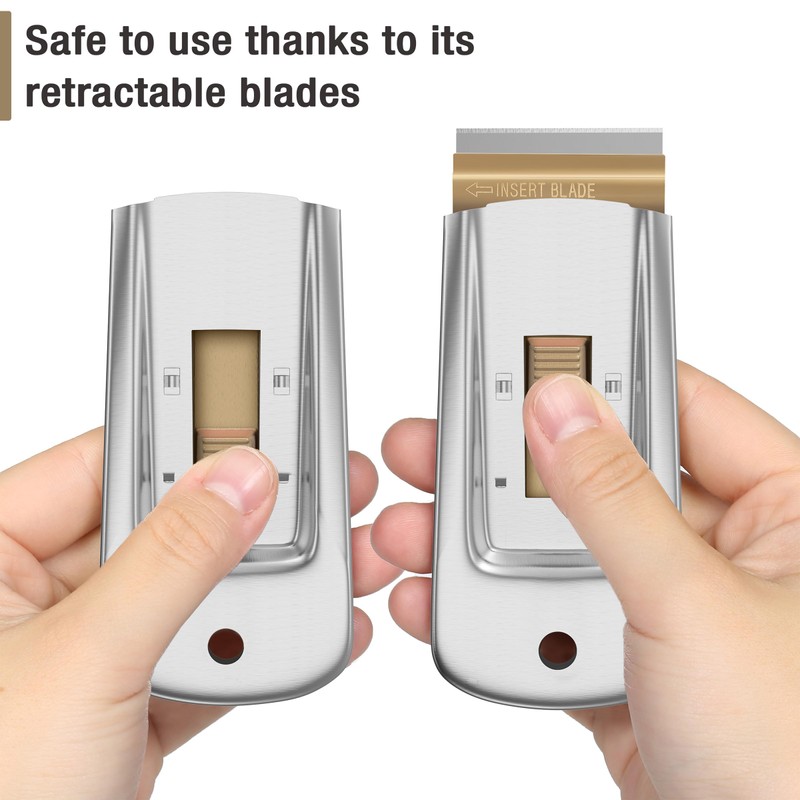 Bates- Metal Razor Blade Scraper, 2 Pack, 30 Extra Blades,