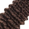 Color #4 Brown Bundles Human Hair Dark Brown Deep Wave