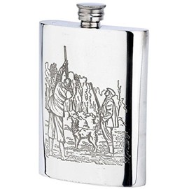 6oz Game Season Pewter Flask by Bisley
