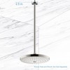 OFFO Shower Straight Arm with Flange 24 Inches Brushed Nickel