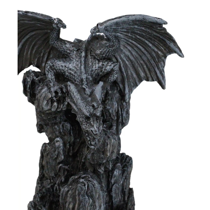 Ebros Dark Rocky Mountain Chernos Dragon Backflow Incense Tower Burner