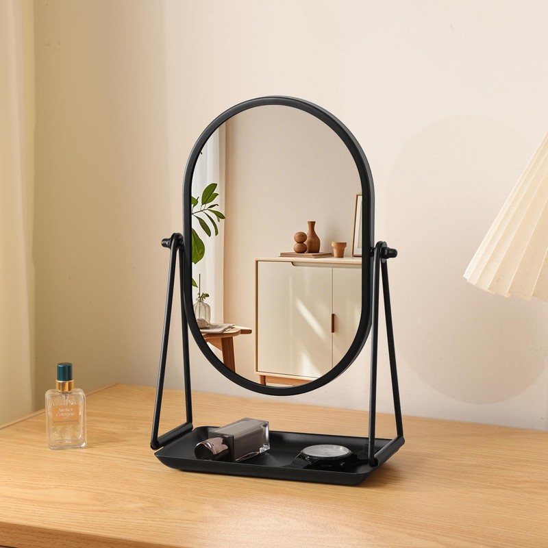 Gosider Desk Table Mirror with Stand Portable Vanity Tabletop Mirrors