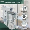 Wynn Hardware Steel-Framed Mirror Bottom Closet Door Roller Assembly Convex