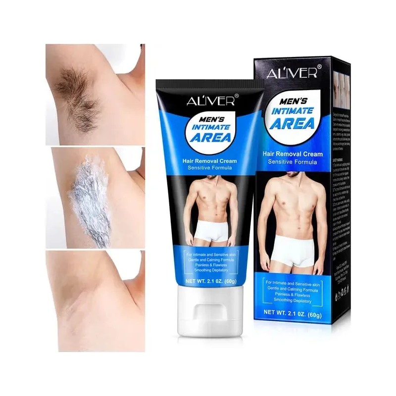 Crema Depilatoria Zona Íntima Masculina Aliver Sin Dolor