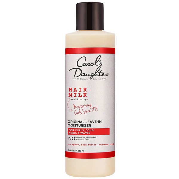 Curly Hair Products by Carol's Daughter, Hair Milk Original Leave In Moisturizer For Curls, Coils and Waves, with Agave and Shea Butter, Hair Moisturizer For Curly Hair, 8 Fl Oz (Packaging May Vary)