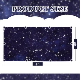 Hortsun Pack of 2 Fluorescent Light Covers 4 x 2 Feet Magnetic Ceiling Light Cover Room Lights Covers Supplies for Home Office(Star Sky)