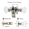 Solidware Glass Crystal Door Knob, Satin Nickel, Interior Privacy Door