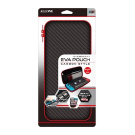 ALG-NSEVRD Switch/OLED EVA Pouch for Switch/Organic EL, Carbon Style, Black x Red, 4.7 x 10.9 x 10.2 inches (12 x 4.8 x 26 cm), Game, Impact Resistant EVA Material, Lightweight 4.6 oz (130 g), Mesh