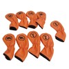 9pcs Golf Club Cover PU Leather Stylish Portable Golf Head