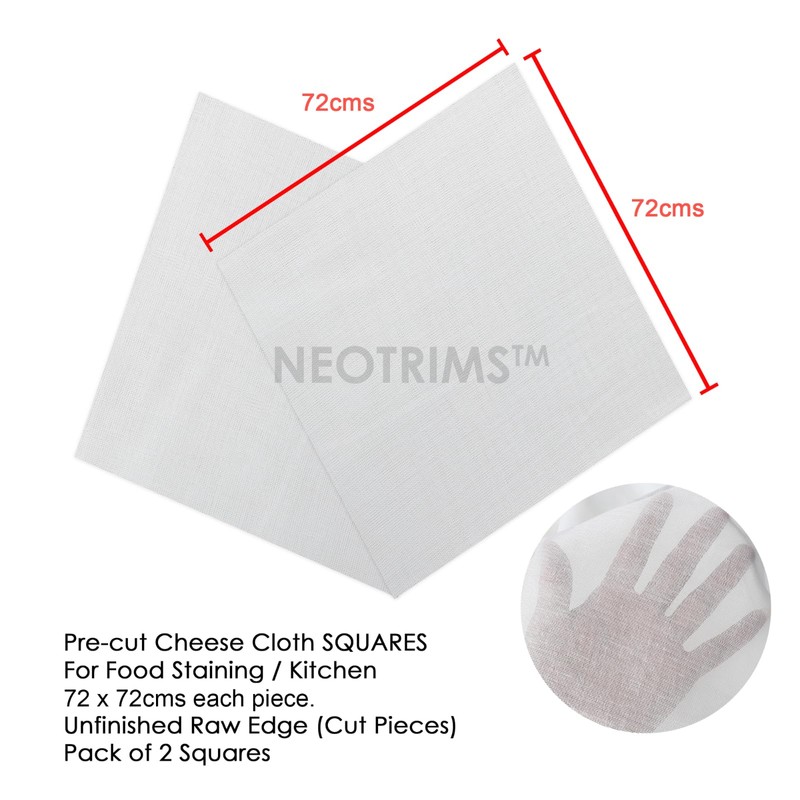 Muslin Cheese Cloth Fabric for Food Kitchen Straining Superior Quality