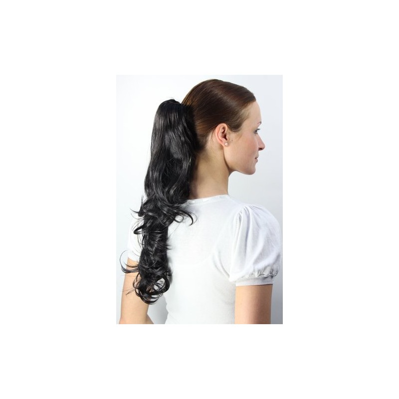 WIG ME UP - T148M-2 Black Long Wavy Curly Lace