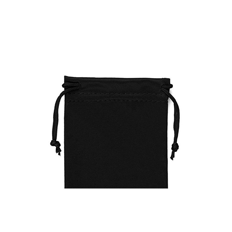 Microfibre Drawstring Glasses Bag/Gadget Pouch (4 Pack) - Black