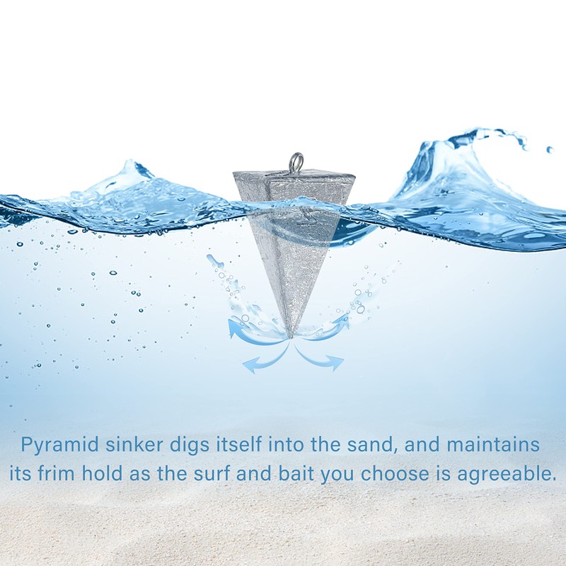 Pyramid Sinkers Pesas de pesca, plomada de pesca, pesaje de
