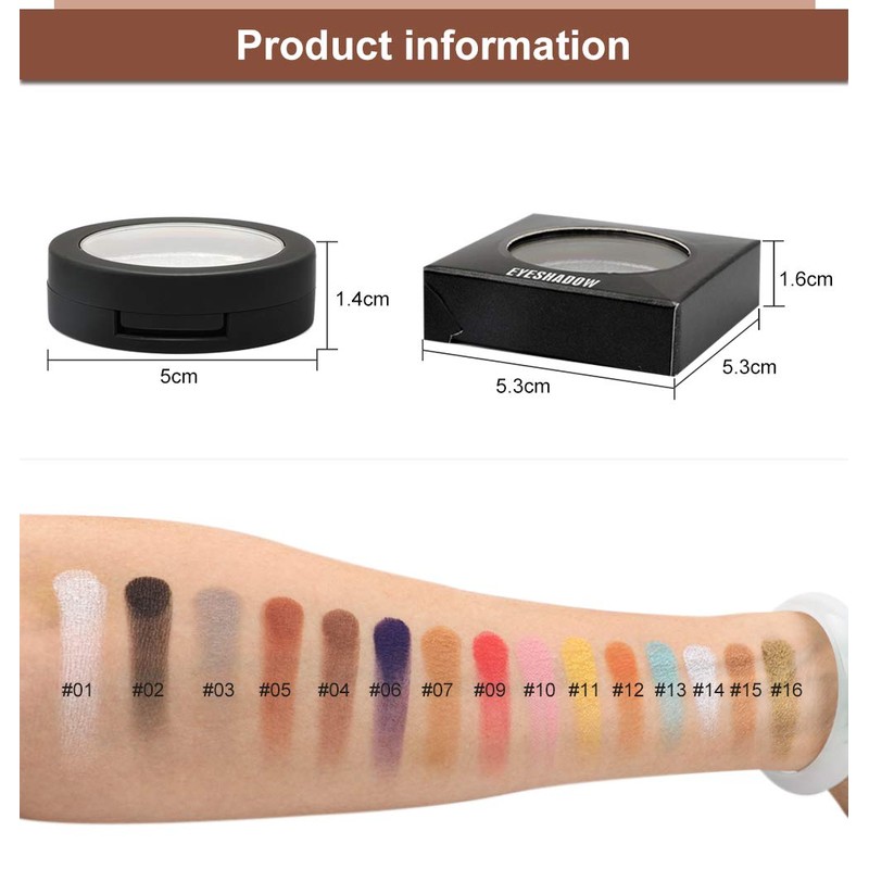 ISMINE Single Eyeshadow Powder Palette Shimmer Pearl White, High Pigment,