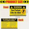 Unbranded 10pcs Bad Parking Cards You Parked Like An Idiot