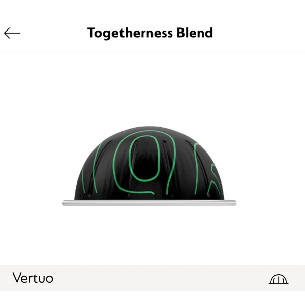 NESPRESSO VERTUO Line The Weeknd Togetherness blend Coffee Espresso,10 caps