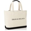 Dean and Deluca Black & Natural Canvas Tote Bag Big