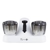 Dura Faucet DF-PL720S-WT RV Bathroom Faucet with Smoked Acrylic Knobs