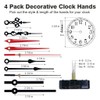 EMOON 2 Pack Wall Clock Movement Mechanism with 4 Pack