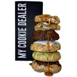 My Cookie Dealer Fresh Baked Cookies, Secret Stash (5-Pack, 8oz Cookie) - Assorted Flavors Individually Wrapped Travel Snacks - Fresh & Chewy Gourmet Cookies Variety Pack for Snacking & Gifting