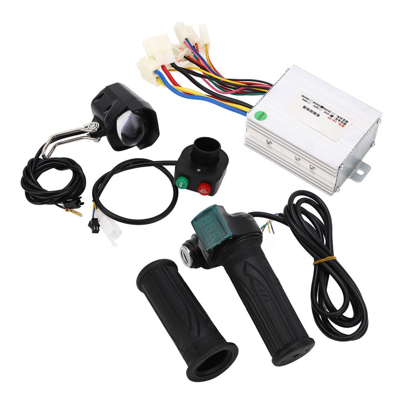 24V 500W Motor Speed Controller Headlight Throttle Grip with Lock