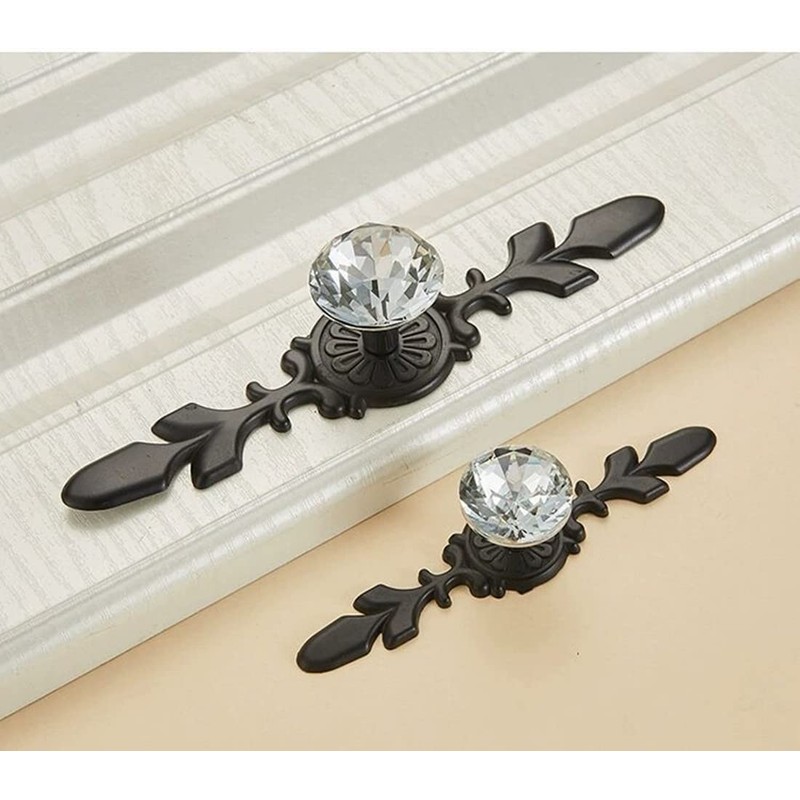 GDQLCNXB Drawer Dresser Knobs Pull Handles,Cabinet Door Knobs,6.6In Black Diamond