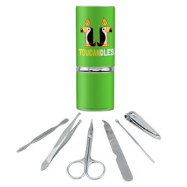 Toucandles Toucan Two Candles Funny Humor Stainless Steel Manicure Pedicure Grooming Beauty Care Travel Kit