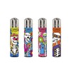 Clipper Lighters with Hippie Theme Design, Pack of 4