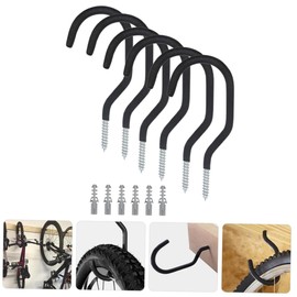 Operitacx 6pcs Heavy Duty Garage Bike Hooks Screw in Bicycle Hangers with Expansion Tubes for Secure Storage and Organization of Bikes and Larger Items in Your Garage