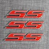 3pcs SS Side Emblems Badge Nameplates 3D Raised Strong Adhesive