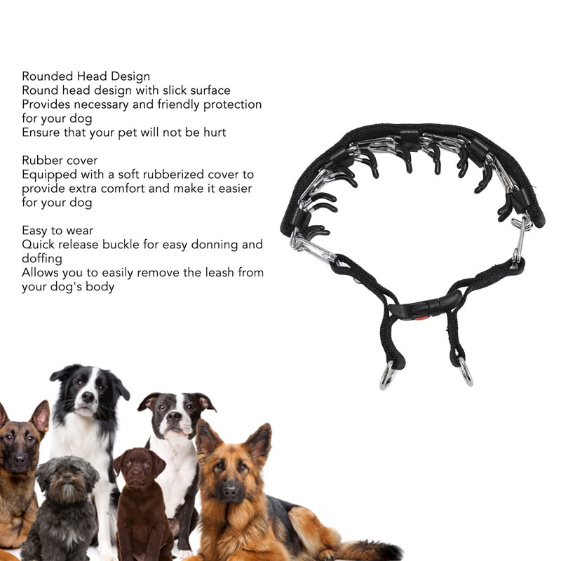 Prong Dog Training Collar Professional Adjustable Prong Pet Collar with
