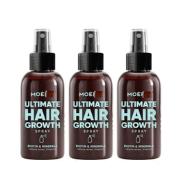 Moêrie Ultimate Hair Boost Spray Designed to Strengthen Hair & Restore Scalp Health - 100% Natural Hair Serum for Hair Boost with over 100 Minerals, Vitamins & Amino acids - Fresh Scent - 3Pack