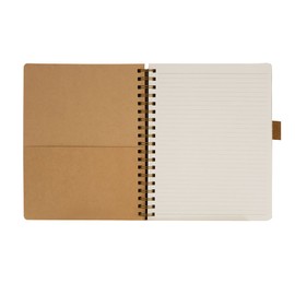 Creative Mark Double Wire Spiral Bound Field Sketch Book [270 Pages - 9.84 x 7.48"], Brown Embossed Leatherette Journal, Light Cream High-Grade Paper, Perfect for Dry Media and Drawing with Pen Loop