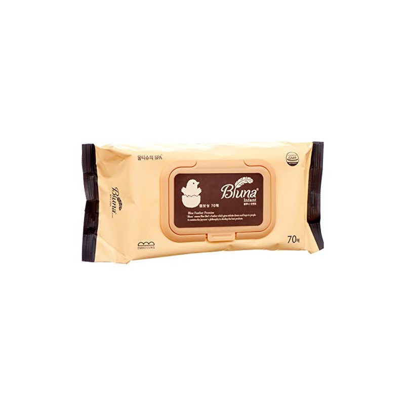 Bluna Premium Baby Wipes, 70 sheets